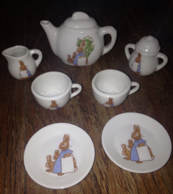 peter rabbit miniature tea set