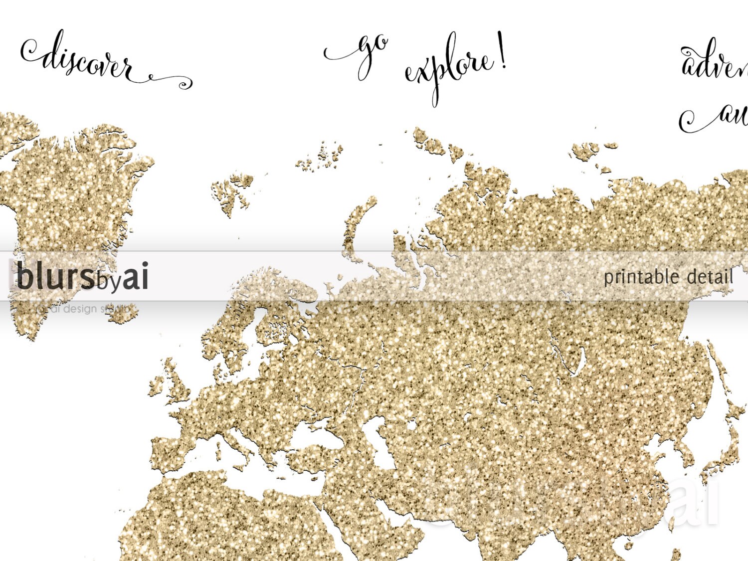 10x8 printable world map gold glitter map gold map with