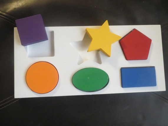 Items Similar To Childs Shape Puzzle On Etsy