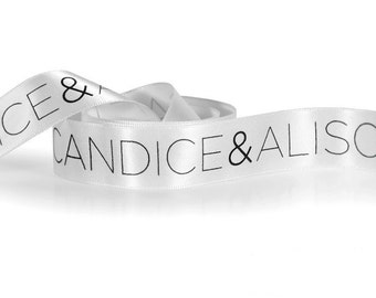 100 Yard Personalized Ribbon, Custom Printed Ribbon With Any Logo or Font Style! Printed Ribbon for Weddings, Favors & Birthday