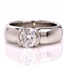 Tiffany  Co. Etoile Diamond Platinum Engagement Ring