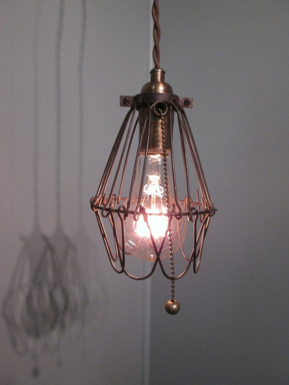 Industrial Light Pendant Drop Light with by VintageIronworks