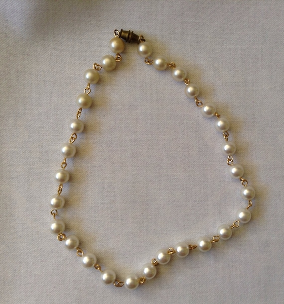 Vintage Costume Pearl Necklace Choker 14 by FrancescasFavorites