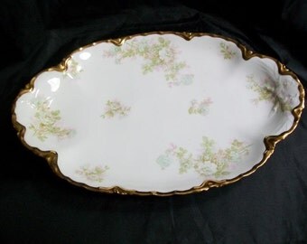 HAVILAND & co.France "The Bretagne" Oval Platter GILDED Edge