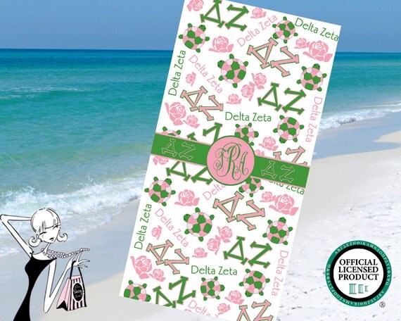 sorority beach towel