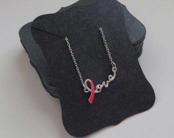 Pearlized Black Necklace Display Cards, Necklace Card, Necklace Holder