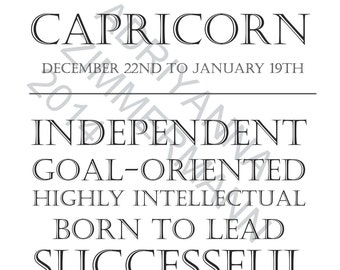 Popular items for capricorn horoscope on Etsy