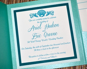 Little Mermaid Wedding Invitations 9