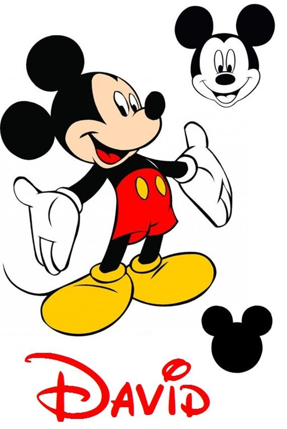 Personalised MICKEY MOUSE Iron On Transfers