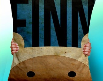 Adventure Time Finn Face - Cushion / Pillow Cover / Panel / Fabric
