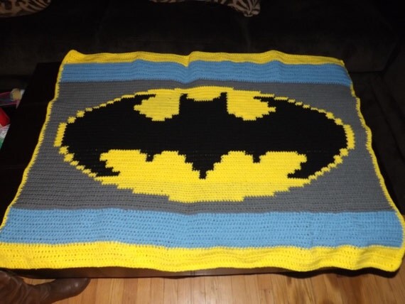 Batman Baby Afghan PATTERN ONLY