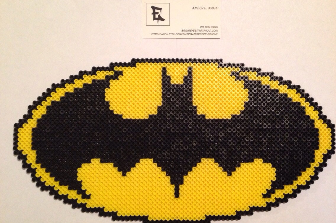 Batman Logo/Signal Perler Bead Sprite by RatedEforEveryone on Etsy