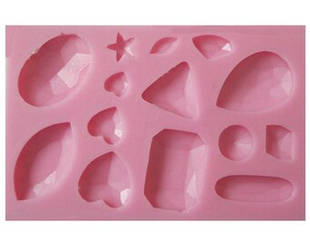 gem silicone mold - 14 cavities