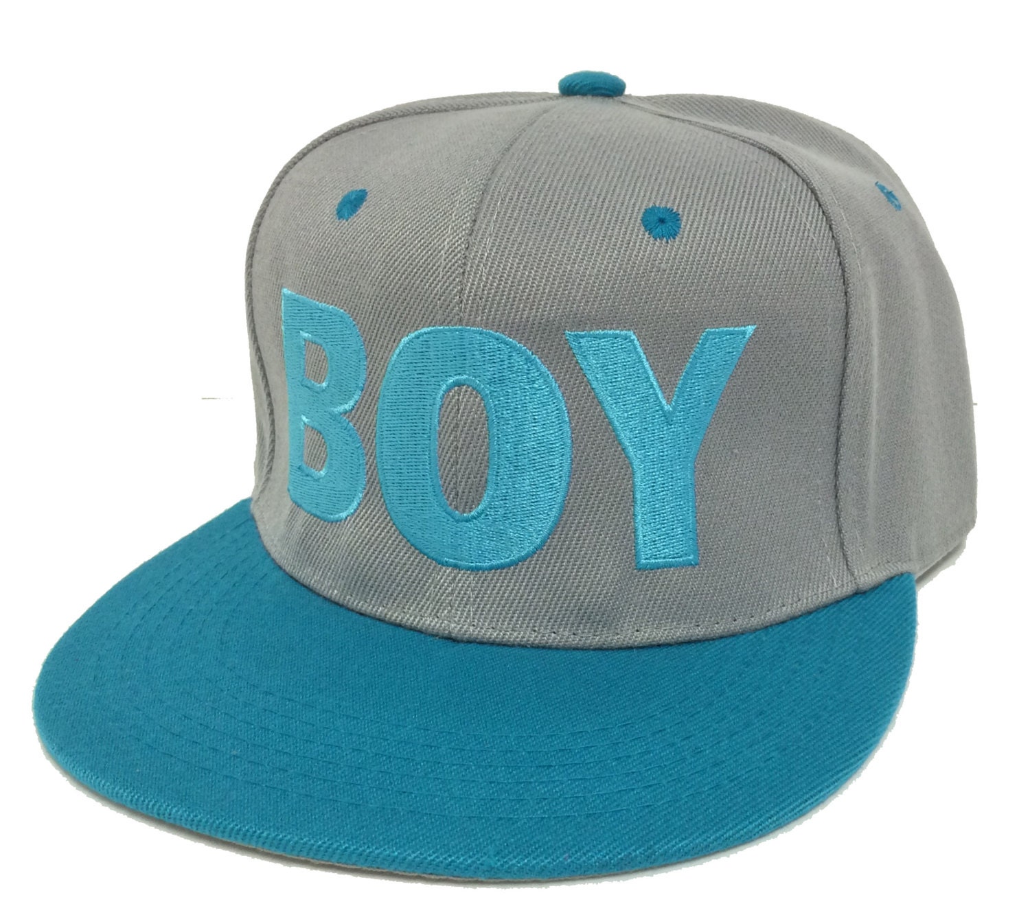 Flat Bill Snapback Cap Hat BOY Hip Hop Two Tone