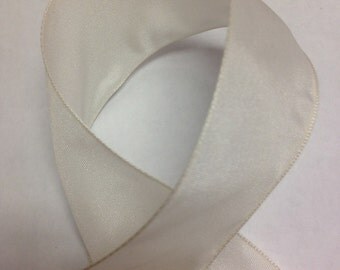 ANTIQUE WHITE - WIRED Gelato Ribbon - Offray - Select Width & Length of Spool - Beautiful Wired Ribbon