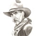 Pencil Drawing of John Wayne by DrawingsbyVicki on Etsy