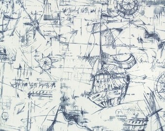 premier prints premier schooner nautical fabric deep blue 54 wide decorator fabric by the yard - Decorator Fabric premier prints premier schooner nautical fabric deep blue 54 wide decorator fabric by the yard - Decorator Fabric