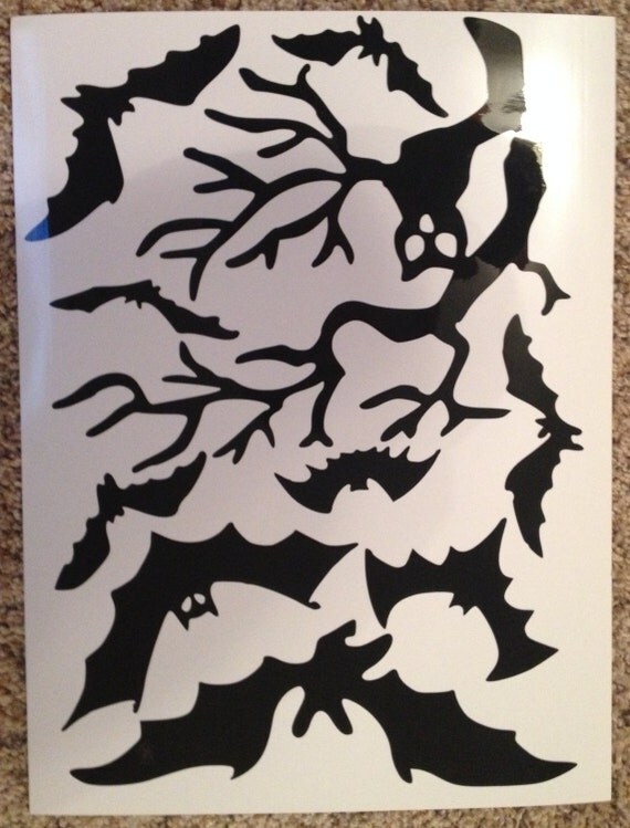 Reusable Halloween Window Clings Owl on Branch by VinylDzines