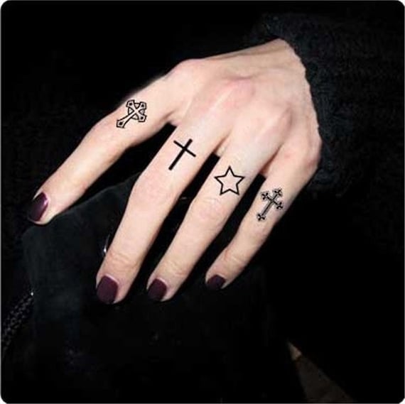 1pcs cross set temporary tattoo fake tattoo by maomaocreation 1pcs cross set temporary tattoo fake tattoo by maomaocreation