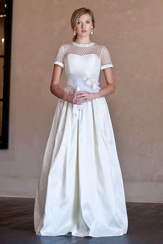 Kendra Dotted Swiss  Wedding  Gown