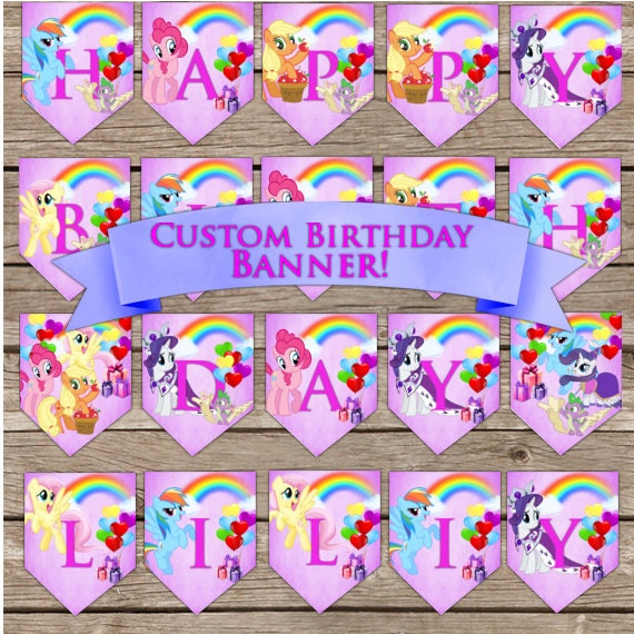 My Little Pony Birthday Banner Printable Banner by ClipArt911