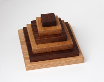 natural wooden stacker
