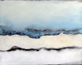 Art Abstract Blue Acrylic Painting-Blue Painting--Free shipping- Large White Blue-Original Big Size Modern Painting-Energy Blue Canvas