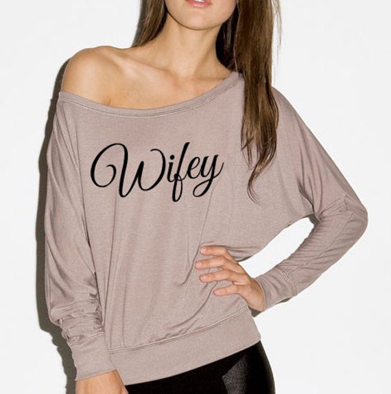 Items similar to Wifey Off Shoulder Shirt. Wifey Off The Shoulder ...