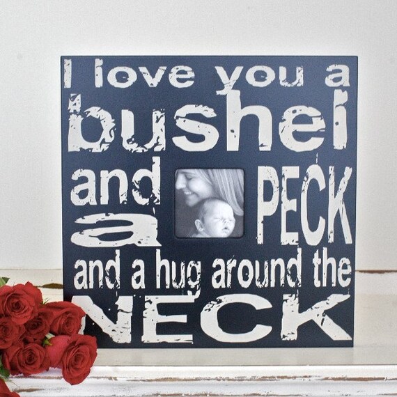 Items similar to I love you a bushel and a peck and a hug around the