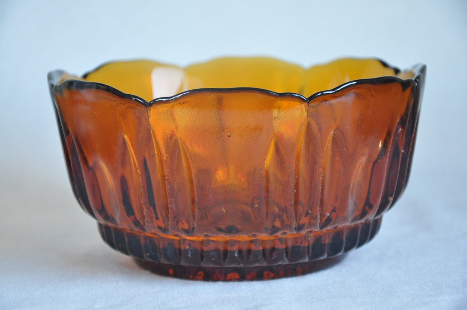Soviet Vintage Yellow Glass Bowl Big Candy Bowl Vintage