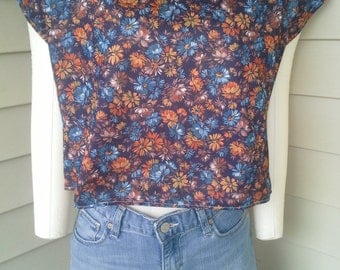 70's/80's half shirt/cropped/crop top/midriff