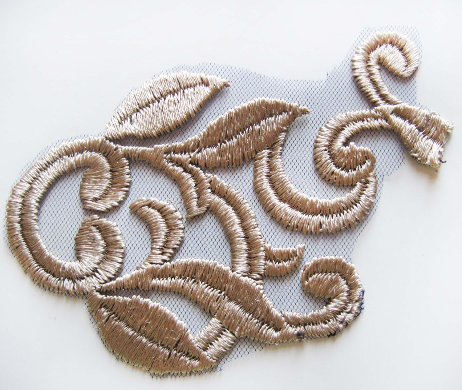 Gold Embroidery Lace Embellishment Lace Applique Vintage