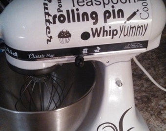 Kitchenaid Mixer decals! Any color!
