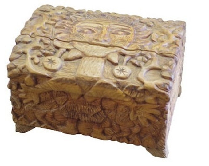 Storewide 25% Off SALE WOW... Absolutely Beautifully Hand Carved Vintage Trunk with Intricate Detail Work (Show Stopper!)