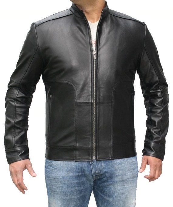 Men fashion leather jacket finest sheep nappa leather by JFCHOICE