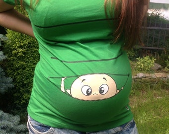 peekaboo maternity shirt