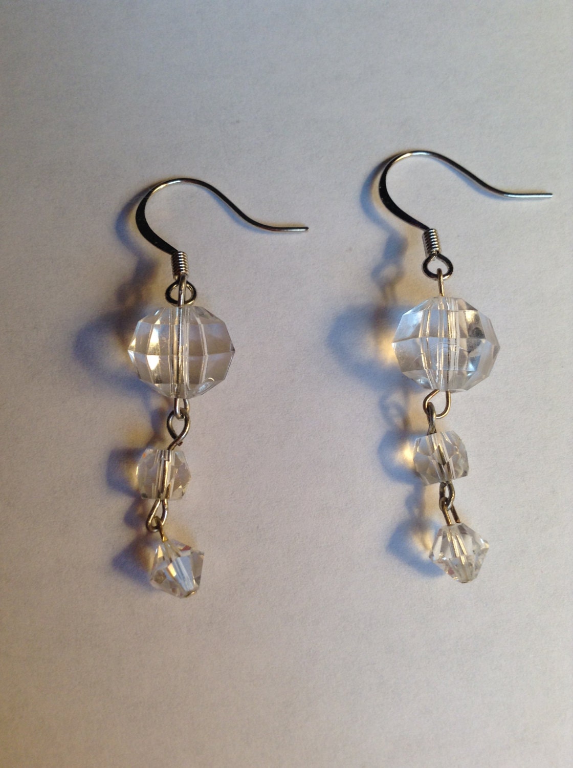 Clear Crystal Dangle Earrings