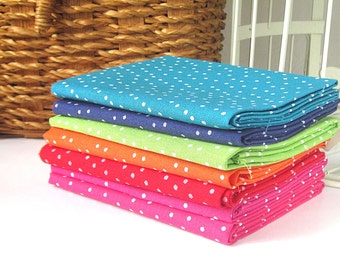 Six fat quarters, spotty fat quarters, spotty fabric, quilting fabric, sewing supplies, uk fabric supplies,quilting squares, fabric piece