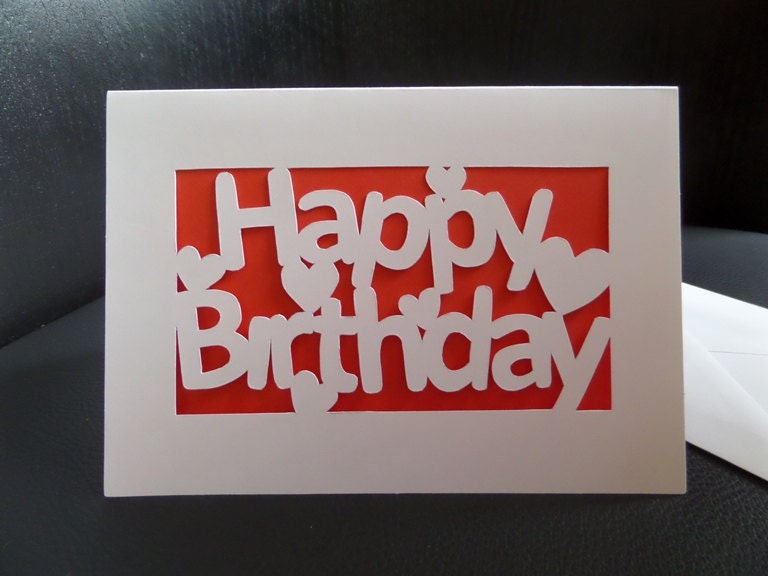 Happy Birthday Cut Out Card