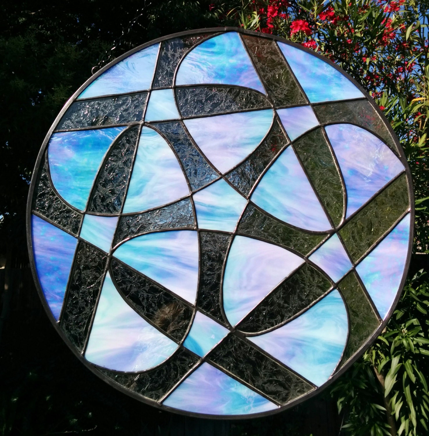 Stained glass panel Hexagon abstract