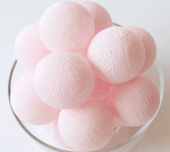 20 Pastel Pink Loose Cotton Balls NOT INCLUDE Light String