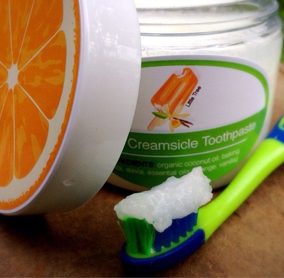 Orange Creamsicle Toothpaste Fluoride free toothpaste.