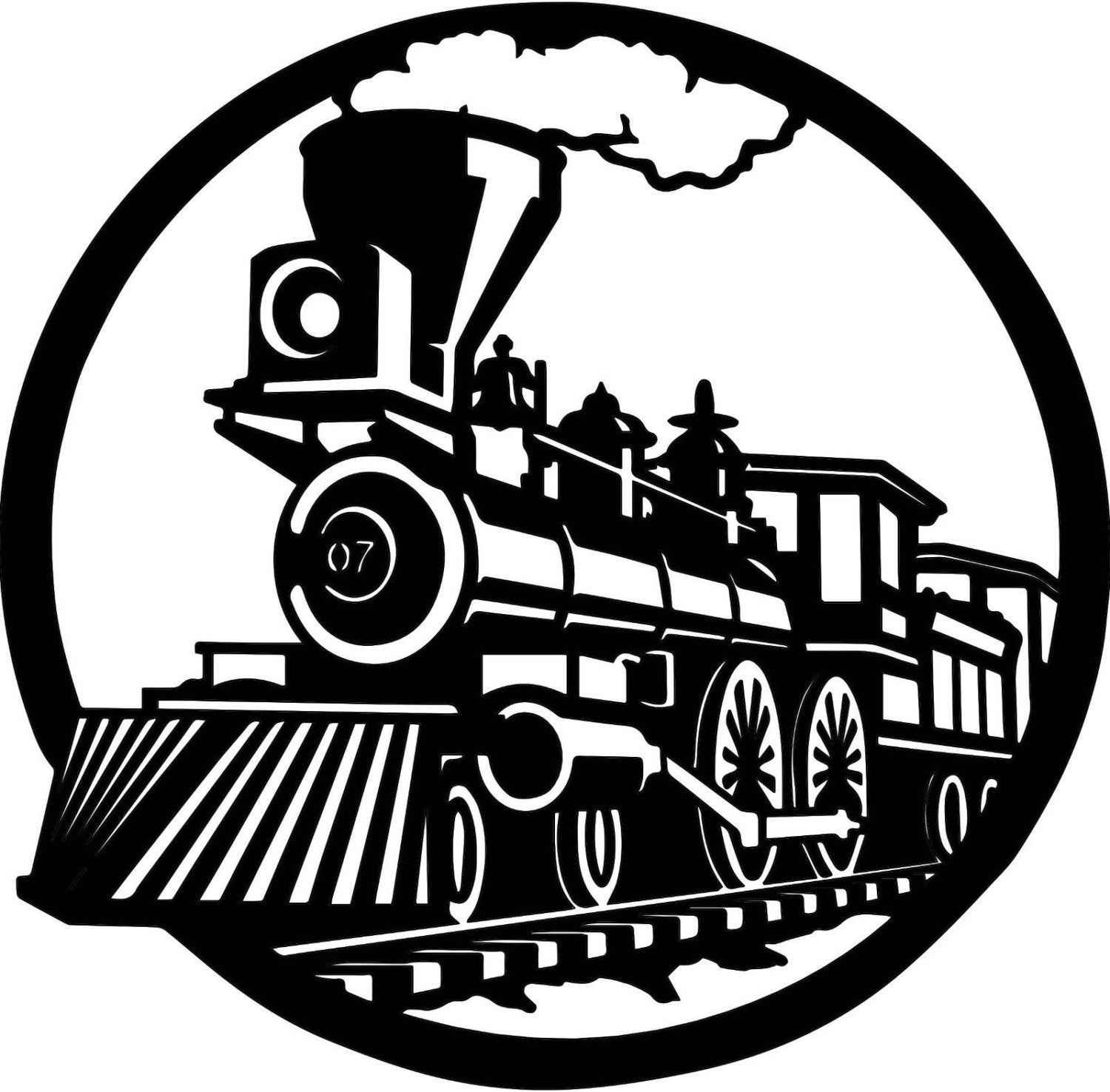 Old Train Metal Sculpture Metal Wall Art Decor