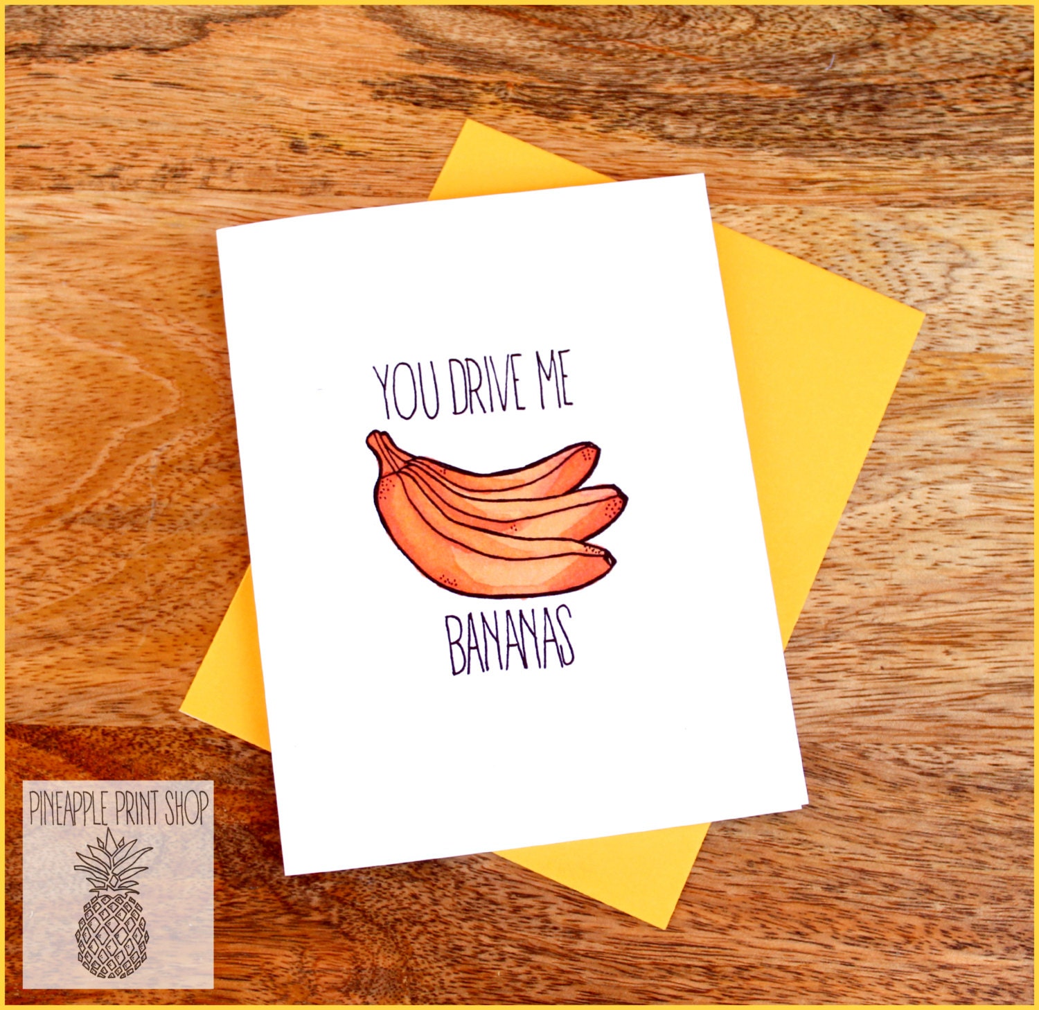 You Drive Me Bananas Card Gift for Loved One by