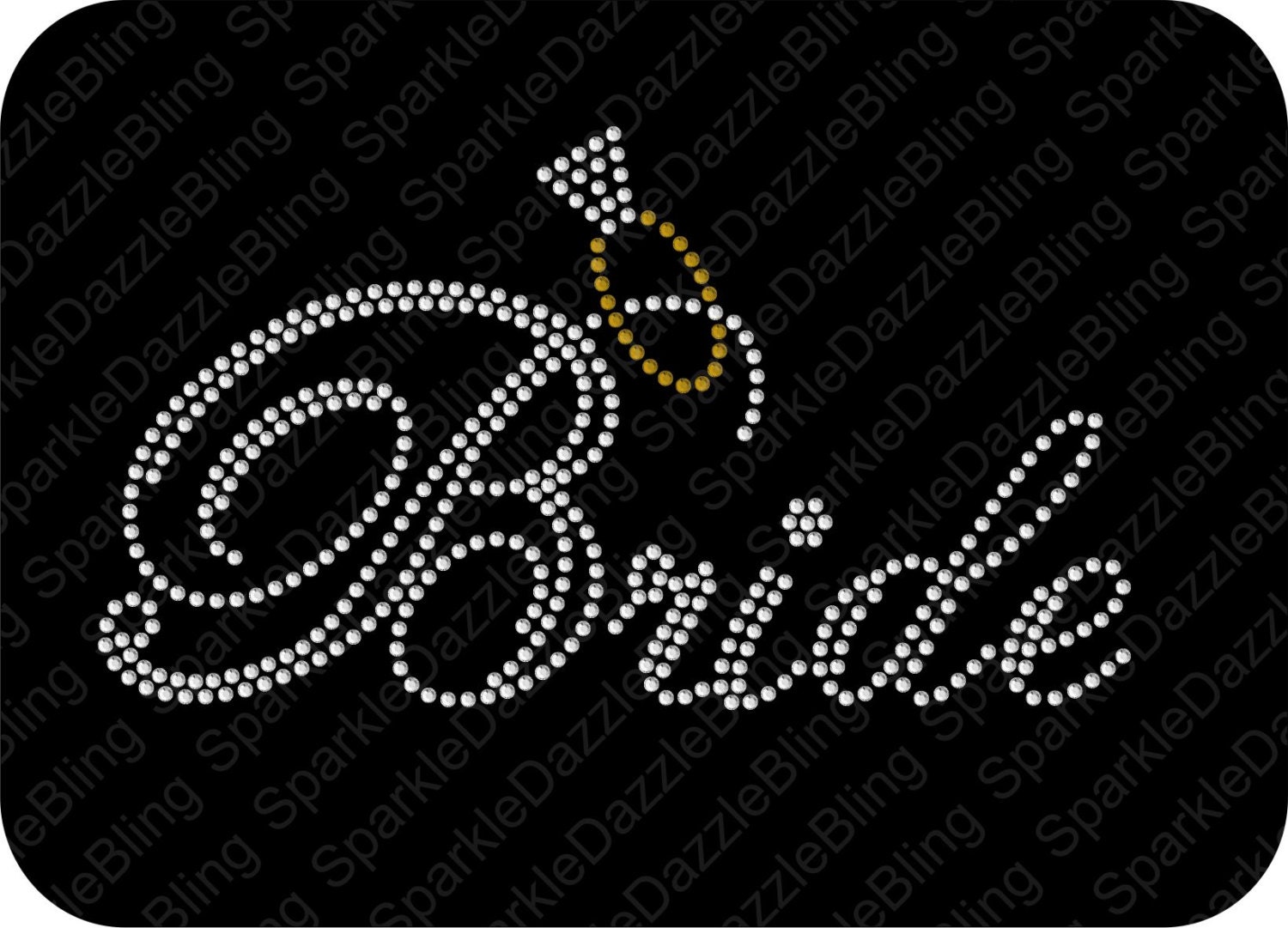 BRIDE and Ring Wedding Rhinestone Template Instant Download