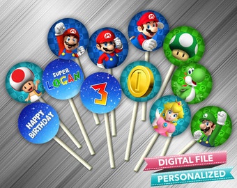 Super Mario Cupcake Toppers