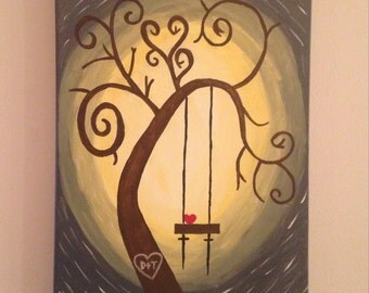 Tree swing painting