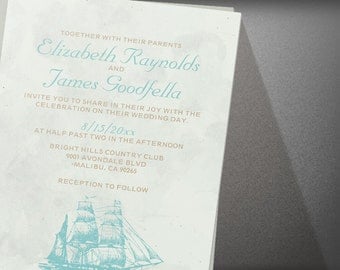 Boat Wedding invites