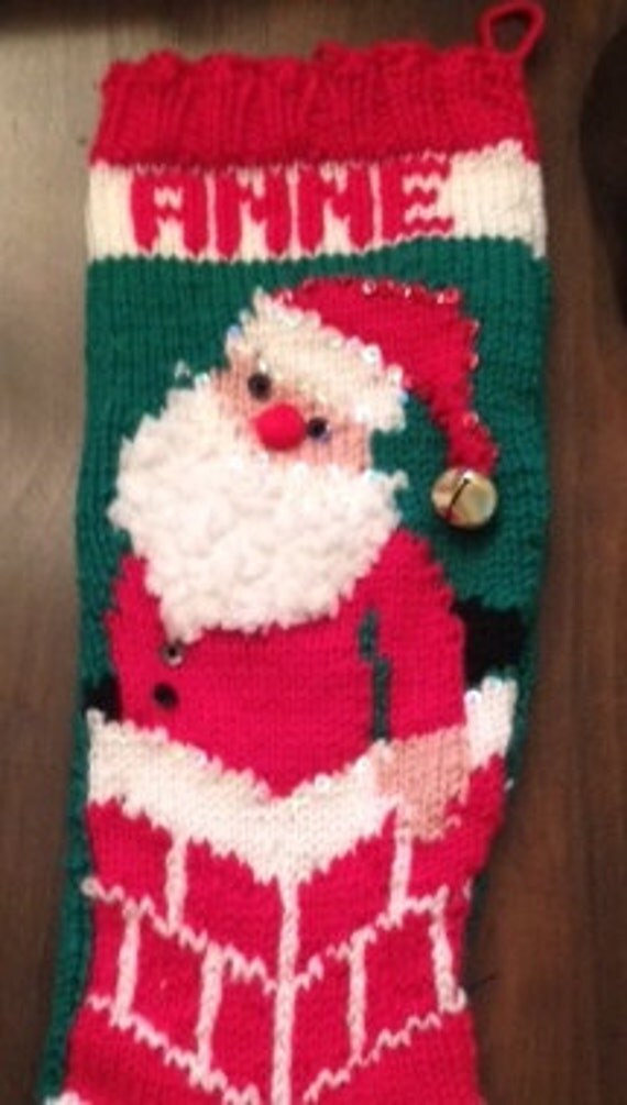 Vintage 1950's Bucilla Christmas Stocking by EMBassArt on Etsy