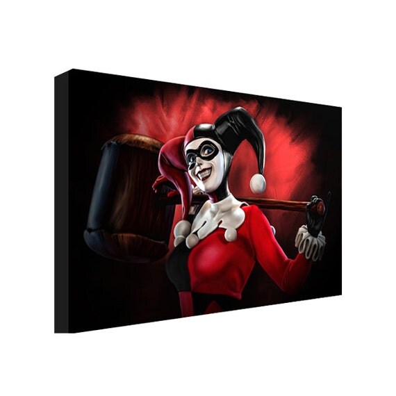 Free Shipping Jokers Harley Quinn Canvas Art By Artwrenchdotcom 8635